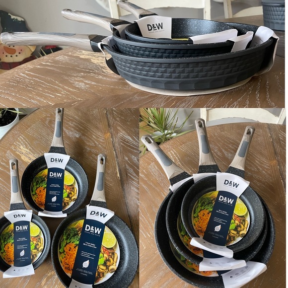 BRAND NEW D&W 3 pc Frying Pan Set
